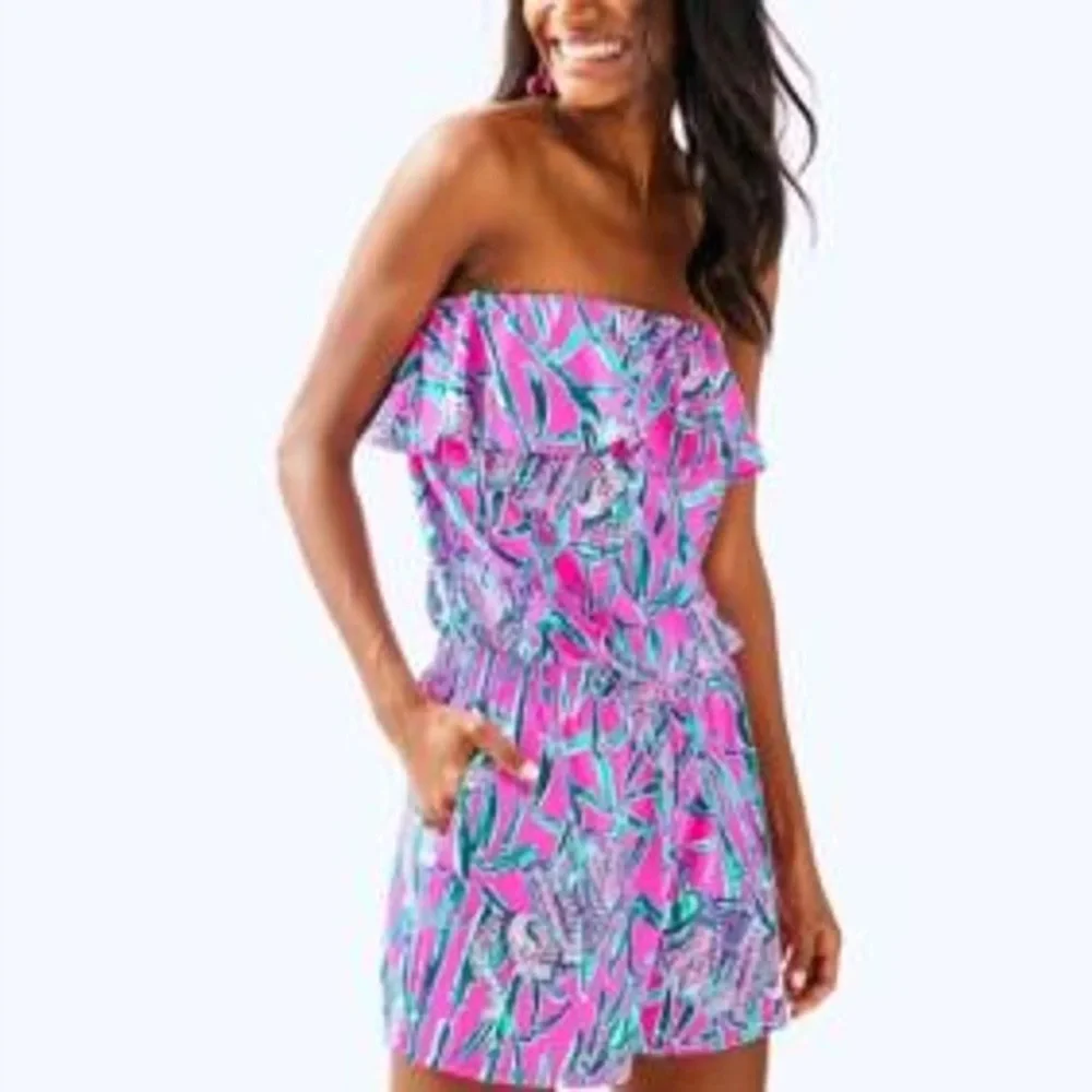 Lilly Pulitzer Anja Strapless Romper - Picture 1 of 4